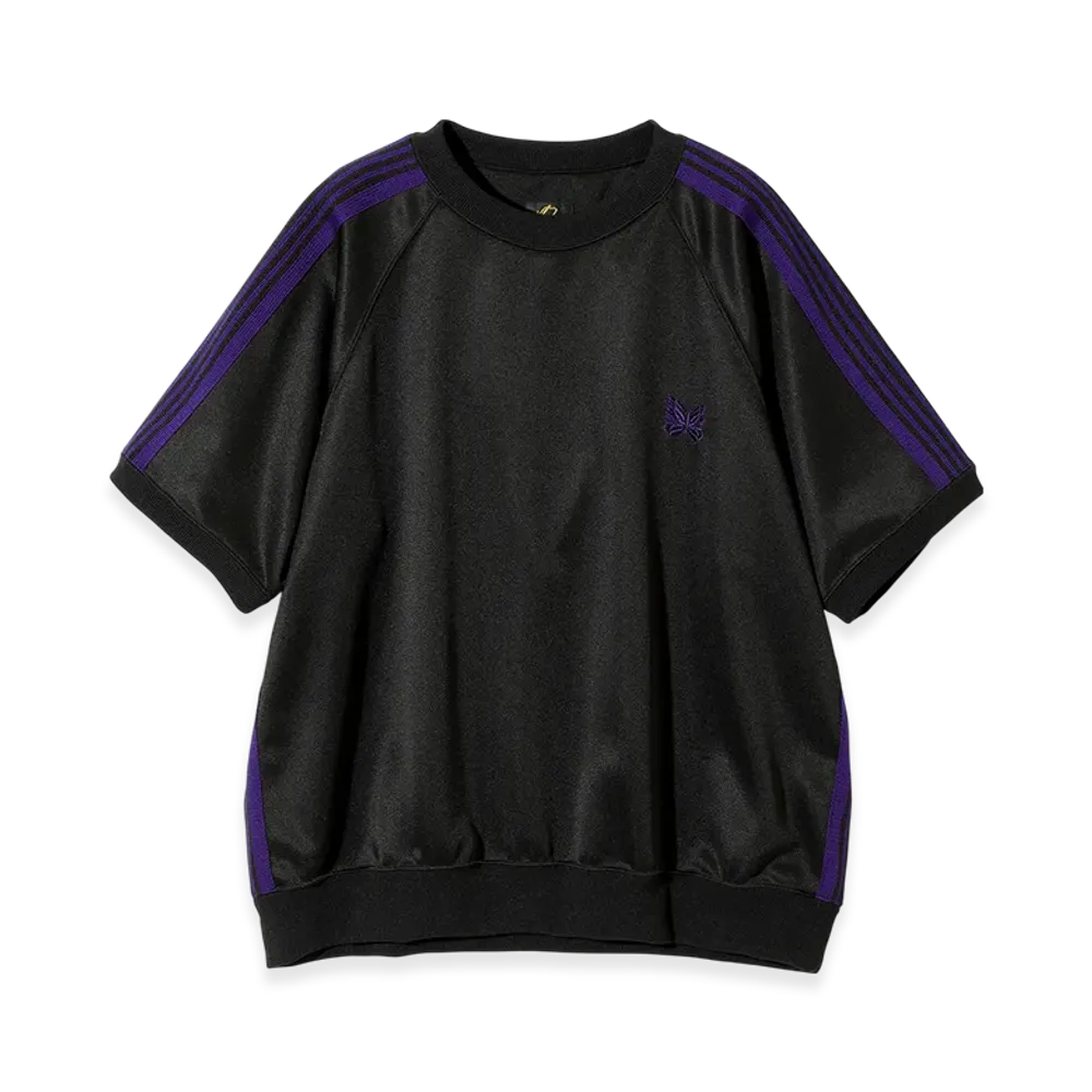 NEEDLES S/S Track Crew Neck Shirt - Poly Smooth "Black"