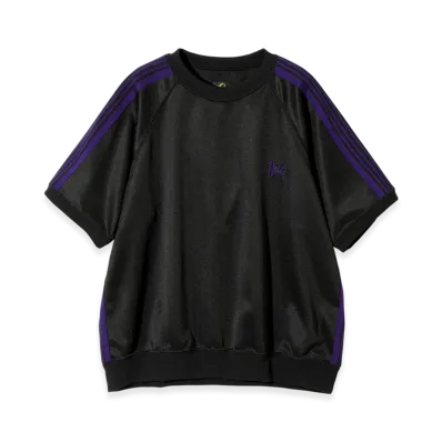 NEEDLES S/S Track Crew Neck Shirt - Poly Smooth "Black"