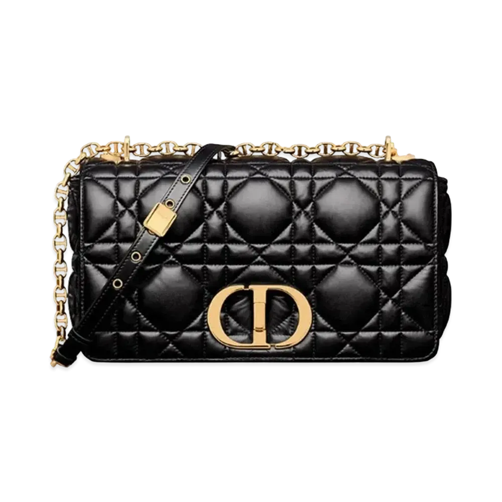 Dior Large Caro Bag Quilted "Black"