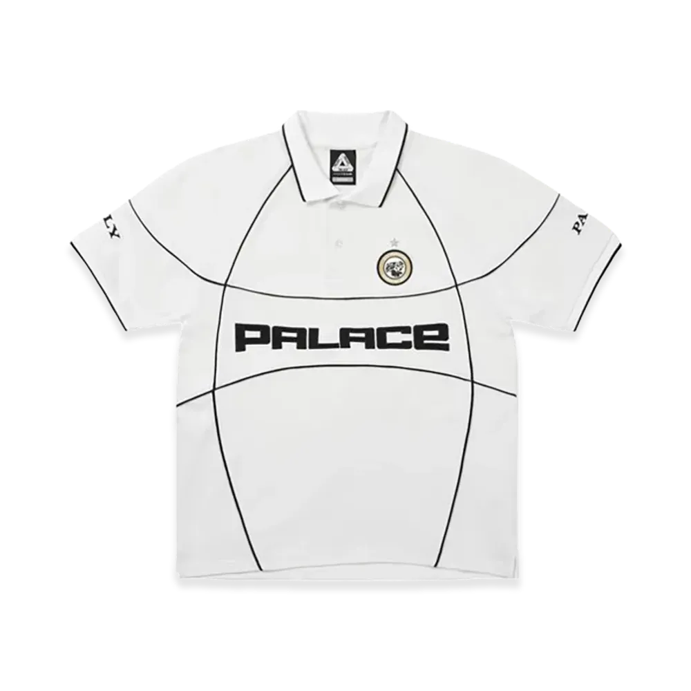 PALACE Pro Team Piped Polo "White"