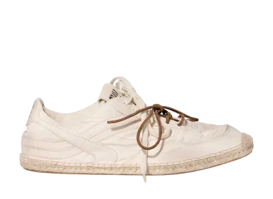 MIU MIU Women's Gymnasium Canvas Sneaker "Ecru Beige"