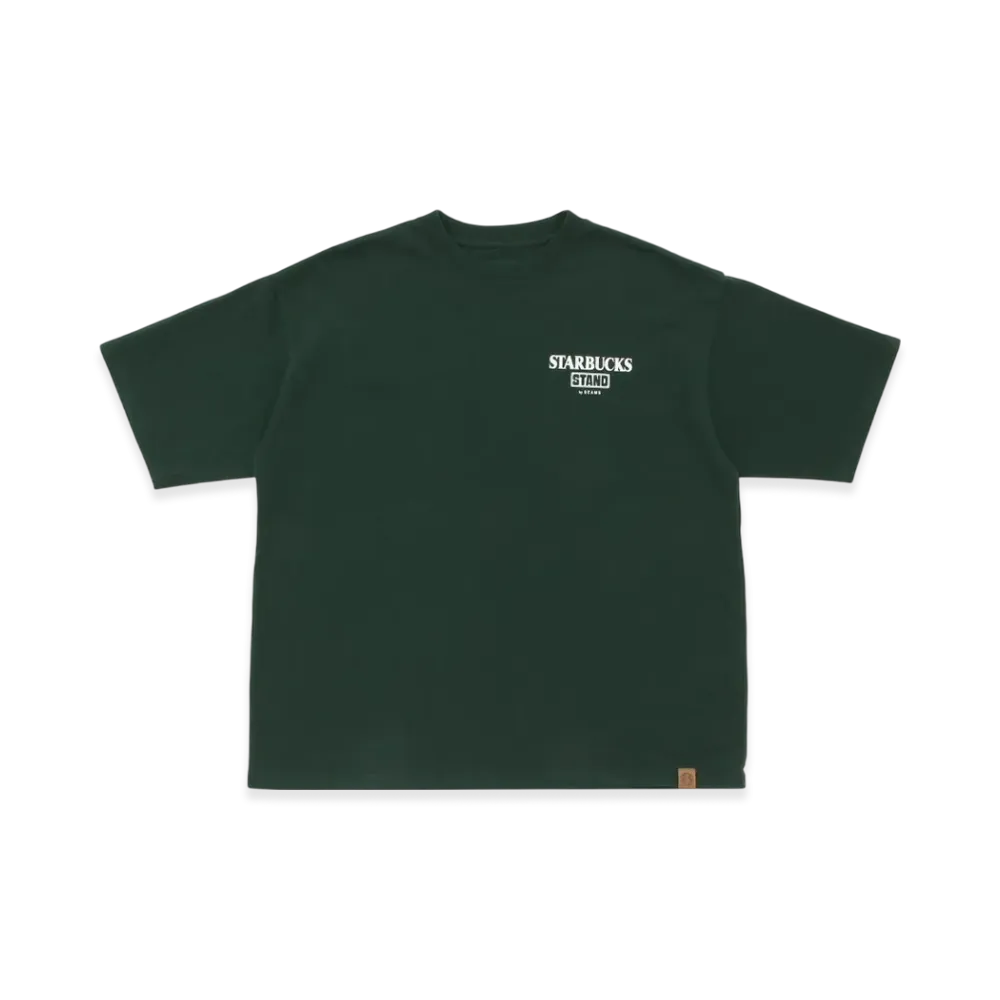 STARBUCKS STAND x BEAMS LOGO S/S T-Shirt "Green"
