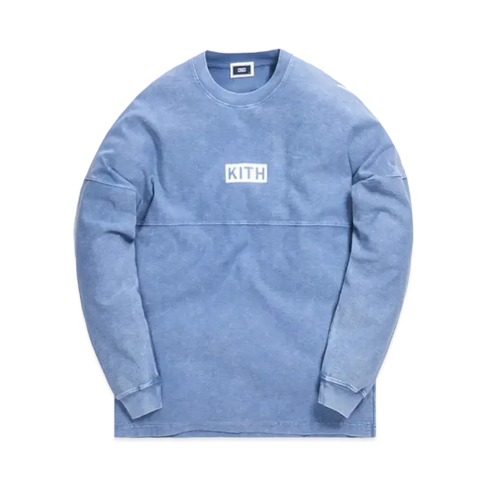KITH Paneled L/S Tee "Medium Indigo"