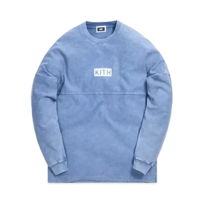 KITH Paneled L/S Tee "Medium Indigo"
