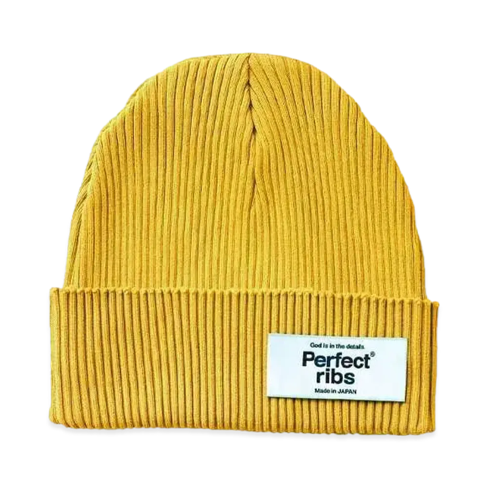 Perfect ribs Rib Beanie Cap "Vintage Yellow"