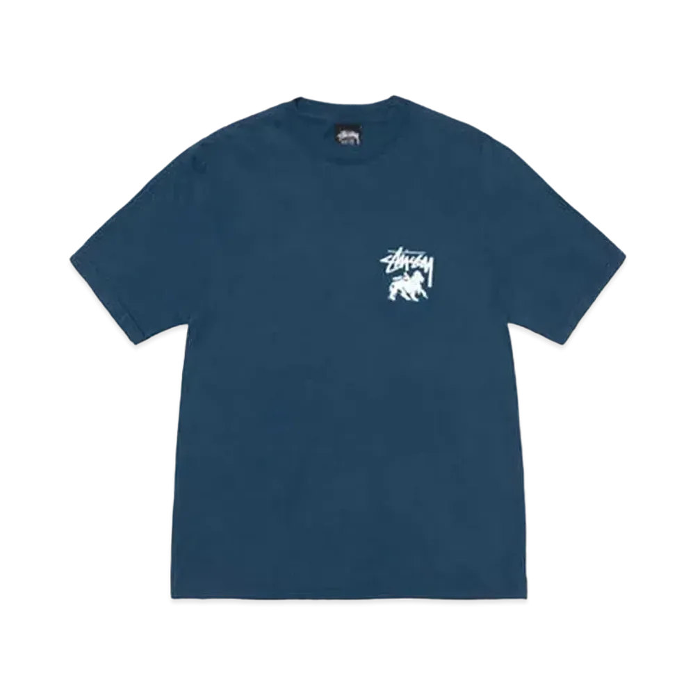 Stussy Rasta Lion Pigment Dyed Tee "Navy" (FA24)