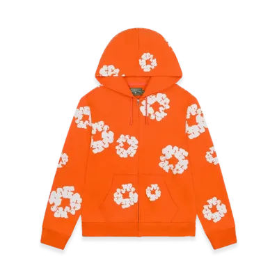 DENIM TEARS Cotton Wreath Zip Hoodie "Orange"