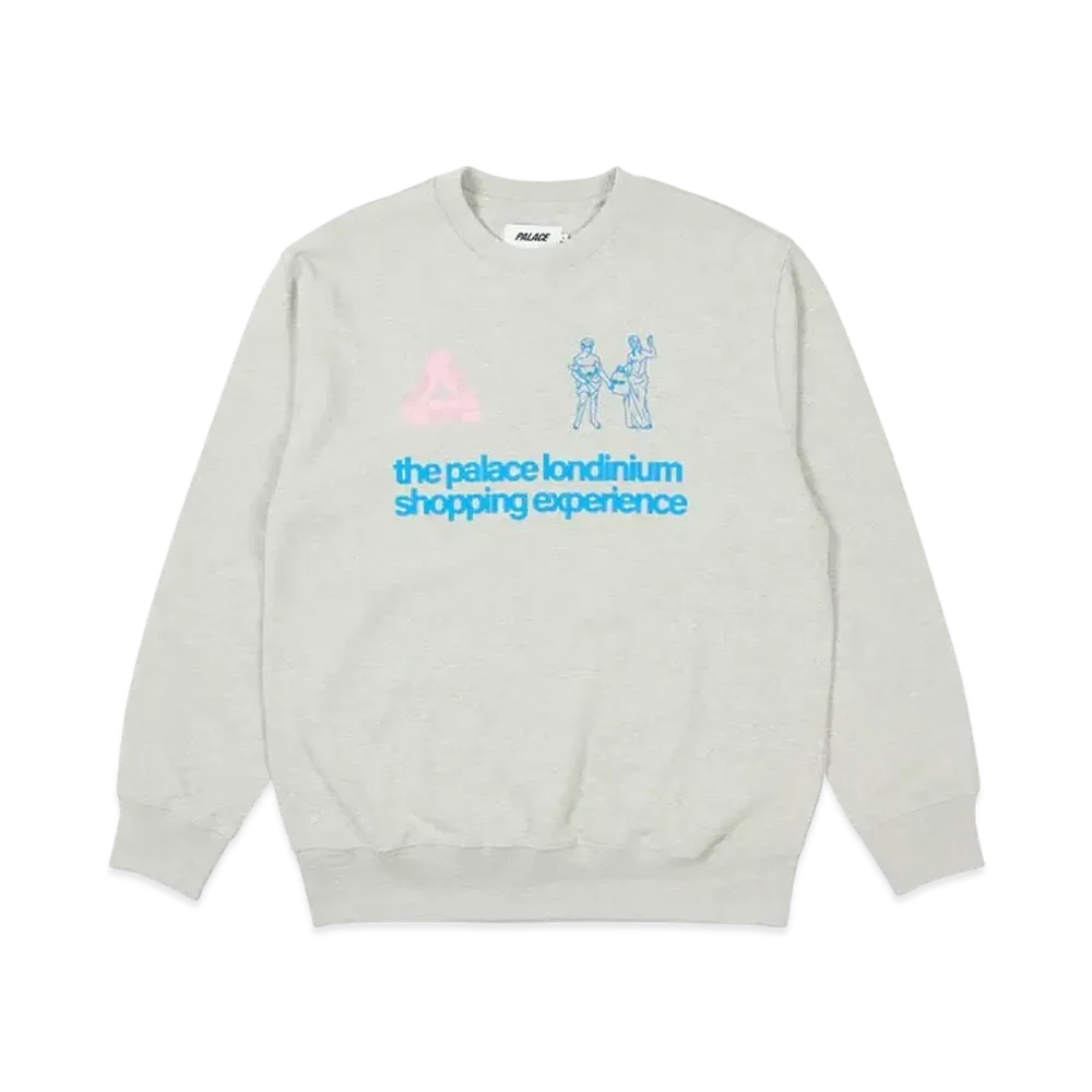 PALACE SHOPPING EXPERIENCE CREW "Grey Marl"