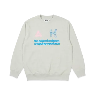 PALACE SHOPPING EXPERIENCE CREW "Grey Marl"