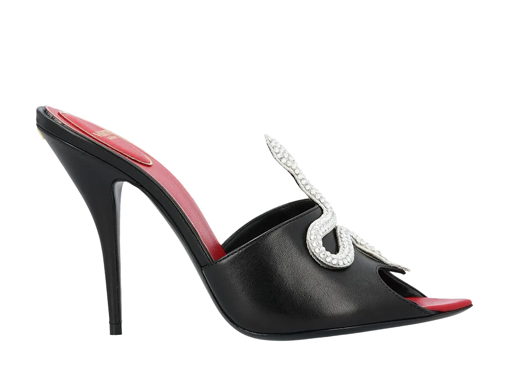 Valentino Garavani Women's Vg Coeur Vipère Slide T.105 "Black"