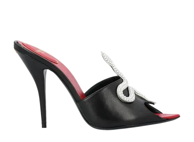Valentino Garavani Women's Vg Coeur Vipère Slide T.105 "Black"