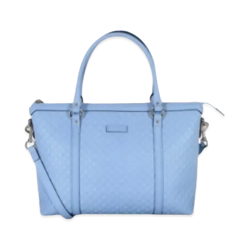 GUCCI Micro Guccisima Tote Bag "Convertible Blue"