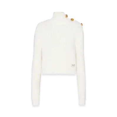 PRADA Women's Wool Turtleneck Sweater "White"