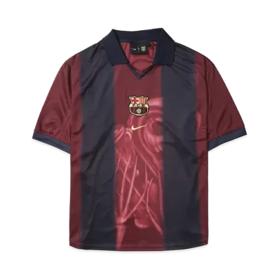 Travis Scott Cactus Jack x Nike x FC Barcelona Retro 2000/01 Home Skeleton Jersey "Burgundy"