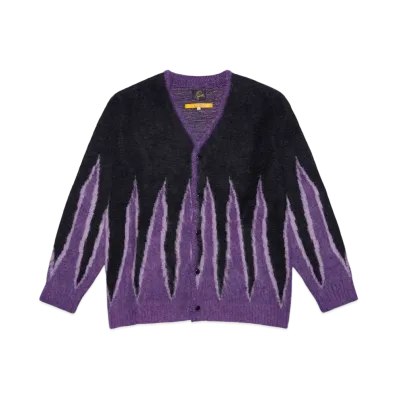 UNION x NEEDLES Mohair Cardigan Flame "Black"