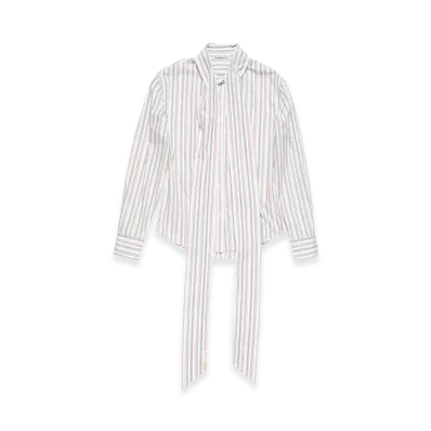 Acne Studios Striped Blouse With Scarf "Orange/Grey"
