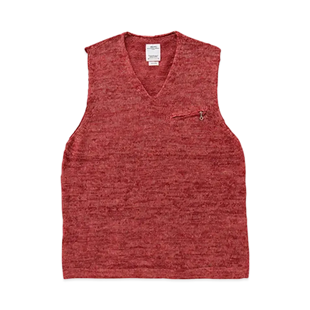 visvim BOBET V-NECK VEST "Red"
