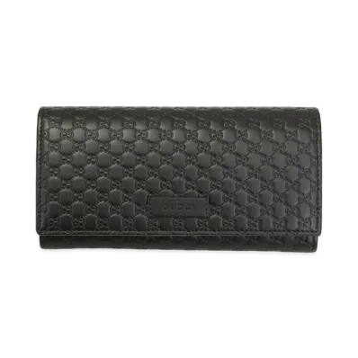 GUCCI Micro Guccissima Long Wallet "Black"