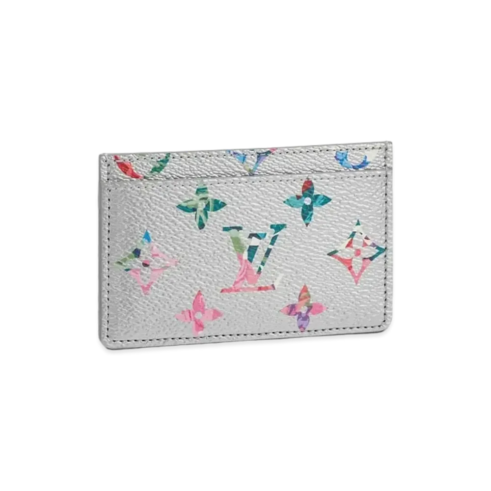 Louis Vuitton Porte Cartes Sampur Floral Monogram "Silver"