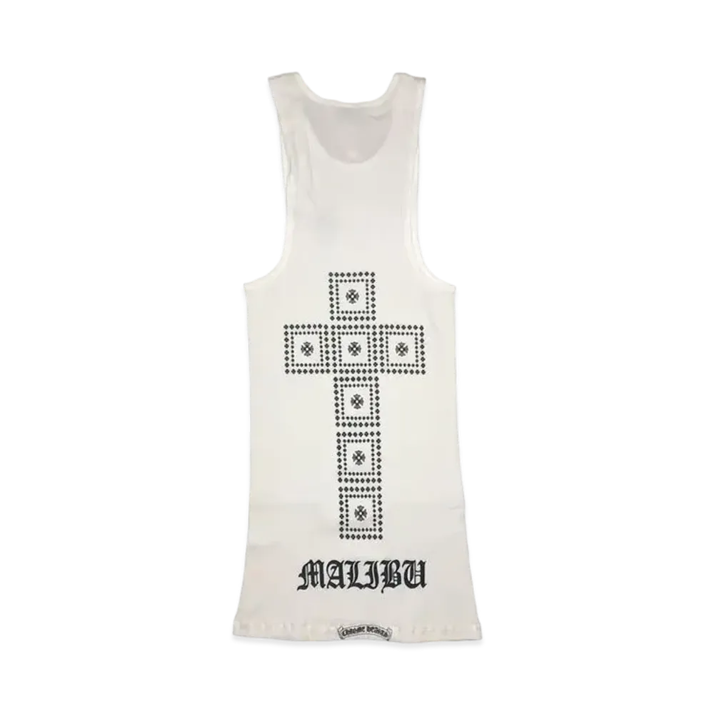 Chrome Hearts Malibu Exclusive Cross Tank Top "White"