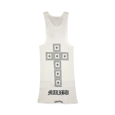 Chrome Hearts Malibu Exclusive Cross Tank Top "White"