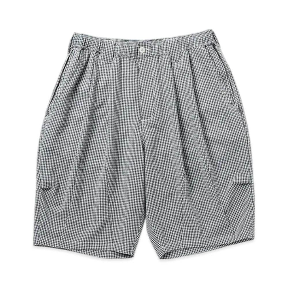 TIGHTBOOTH Seersucker Big Shorts "B/W Gingham"