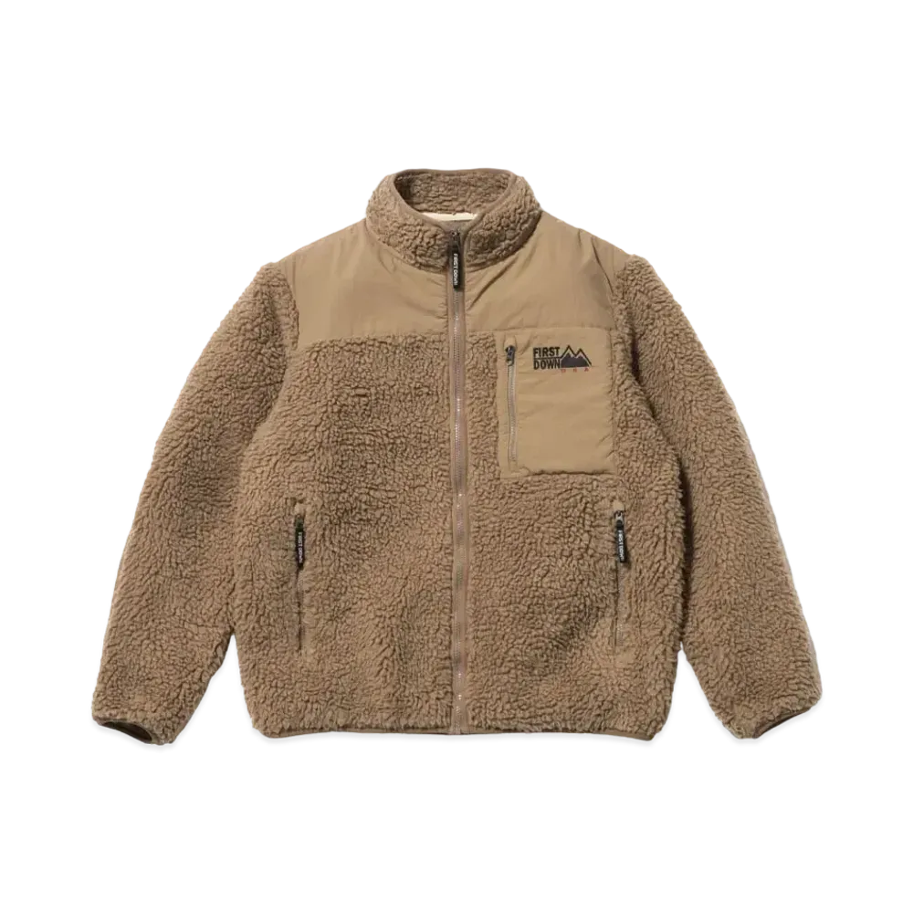 FIRST DOWN STAND COLLAR BOA BLOUSON "Beige"