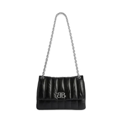 BALENCIAGA Monaco Mini Bag Quilted "Black"