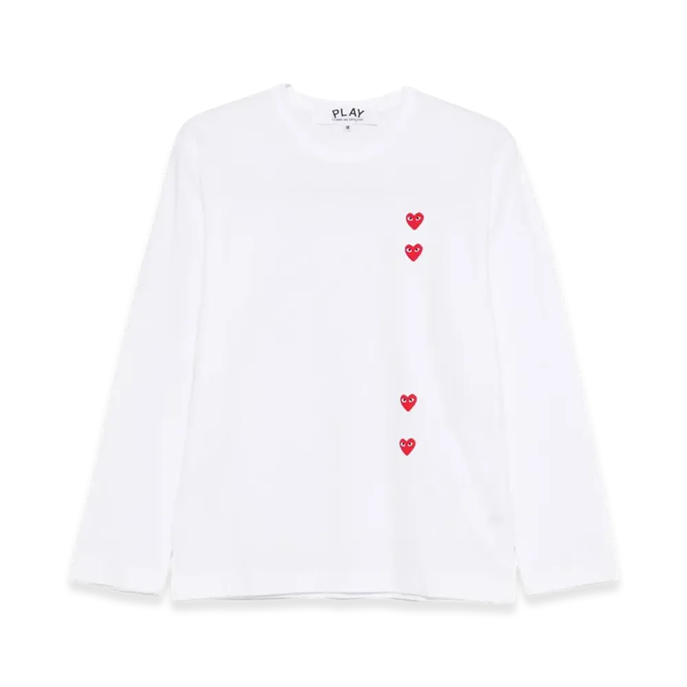 COMME des GARCONS Long Sleeve T-Shirts "White"