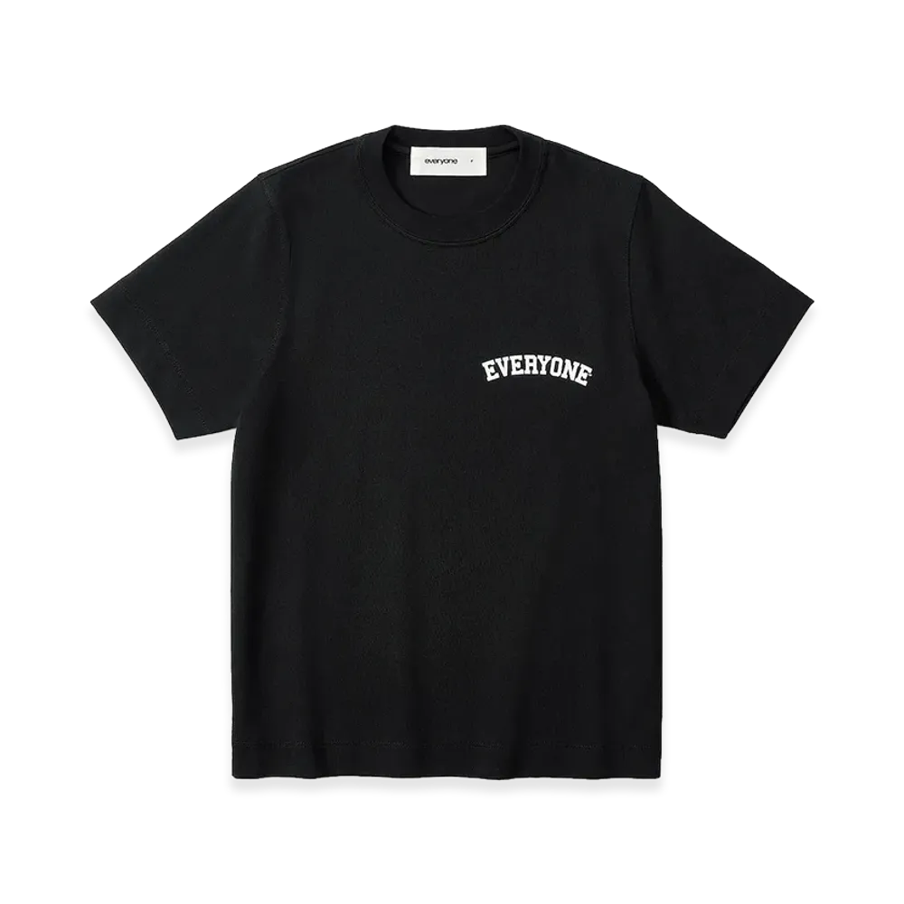 everyone Women's Collegiate Logo Tee Shirt "Black/White"