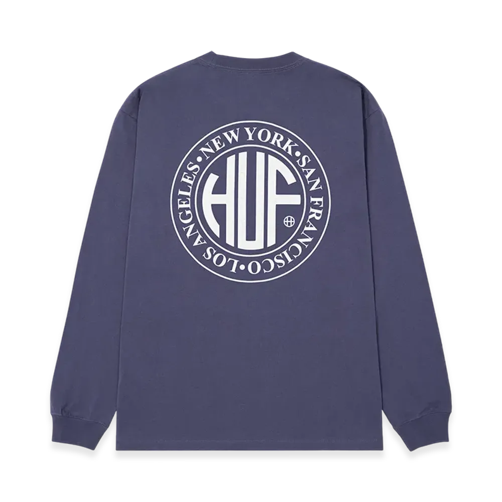 HUF Regional LS Tee "Navy"