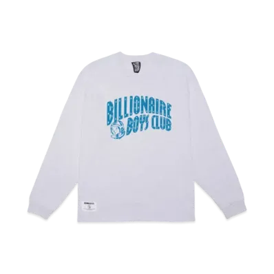BILLIONAIRE BOYS CLUB COTTON L/S T-SHIRT ARCH LOGO "ASH GRAY"