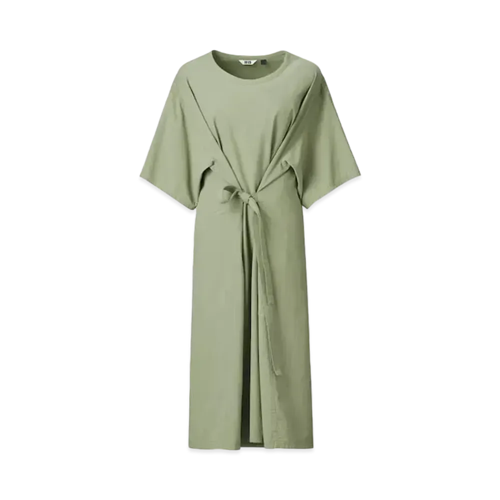 Uniqlo U 24SS 3Way Seersucker Dress "Green"