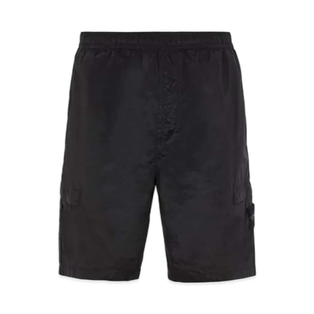 Stone Island L1721 Nylon Metal Garment Dyed Bermuda Shorts - 22SS "Black"