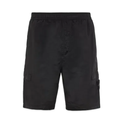 Stone Island L1721 Nylon Metal Garment Dyed Bermuda Shorts - 22SS "Black"
