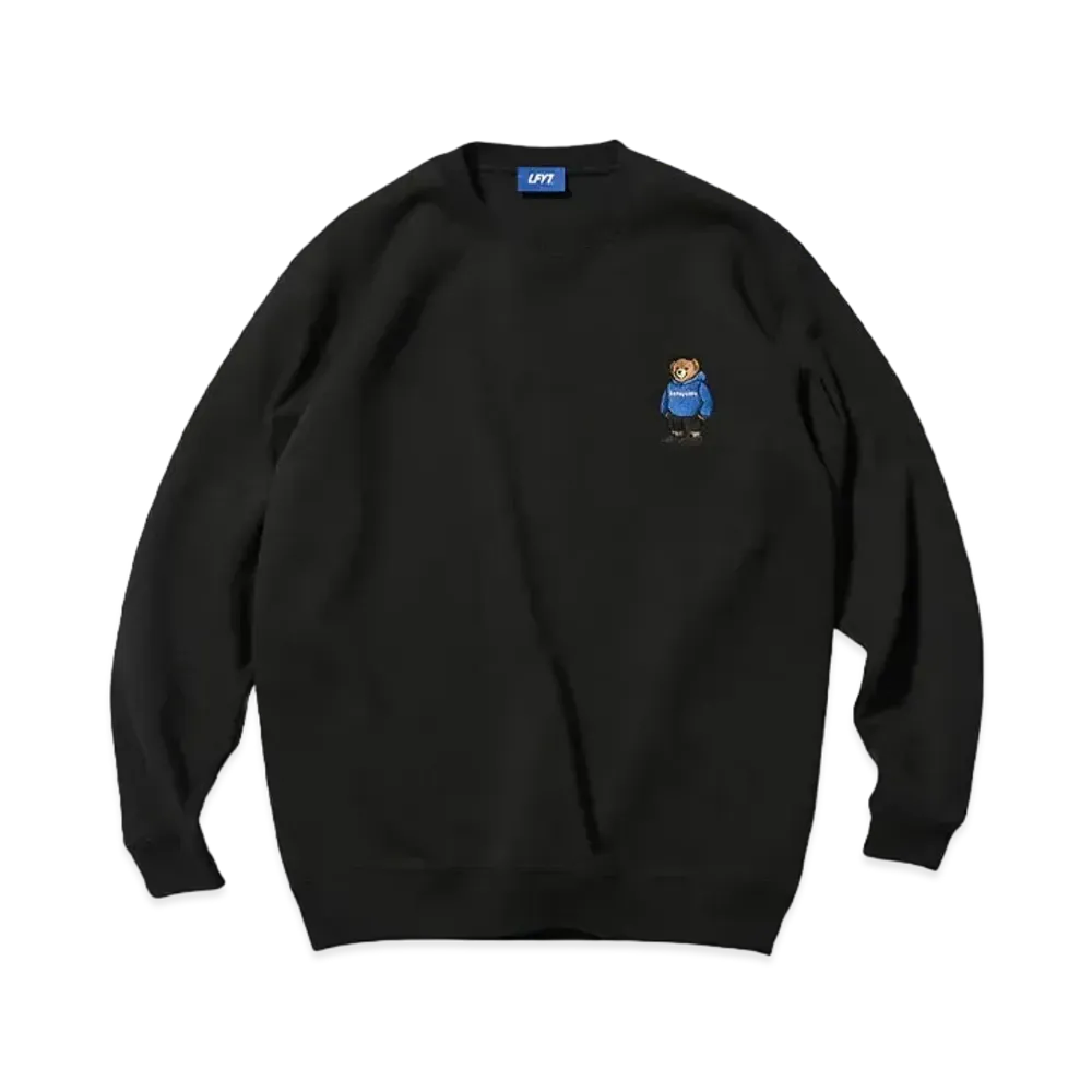 KNICK KNACKS x LFYT BEAR CREWNECK SWEAT "BLACK"