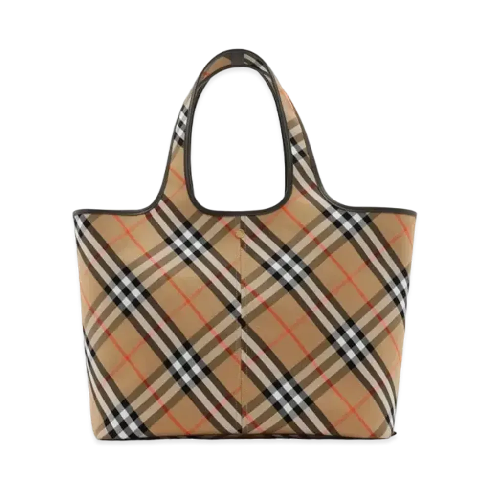 Burberry Medium Check Tote "Sand"