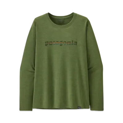 Patagonia Women's Longsleep Capilene Cool Daily Graphic Shirt "Terrain Green"