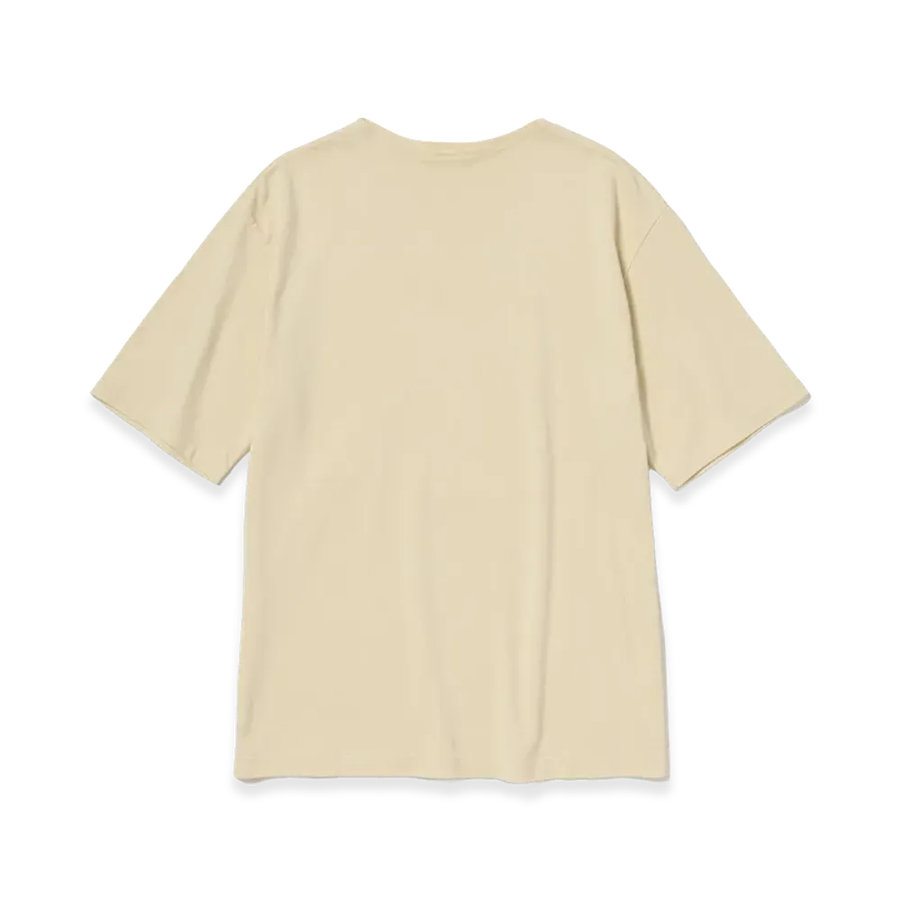 AURALEE Luster Plaiting Boat Neck Tee "Ivory Beige"