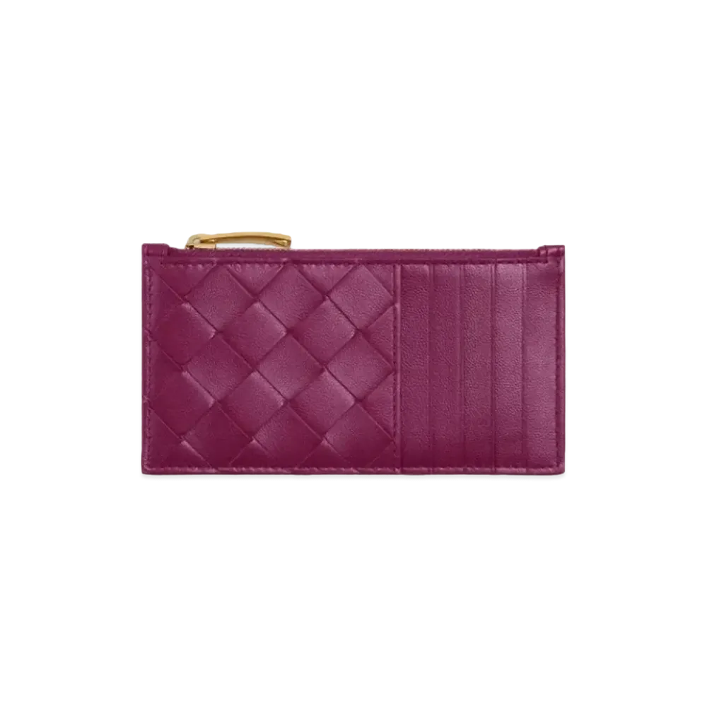 Bottega Veneta Zipped Card Holder "Cinnabar"