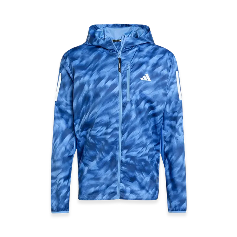 adidas Own The Run All-Over Print Jacket "Blue Fusion/Dark Blue"