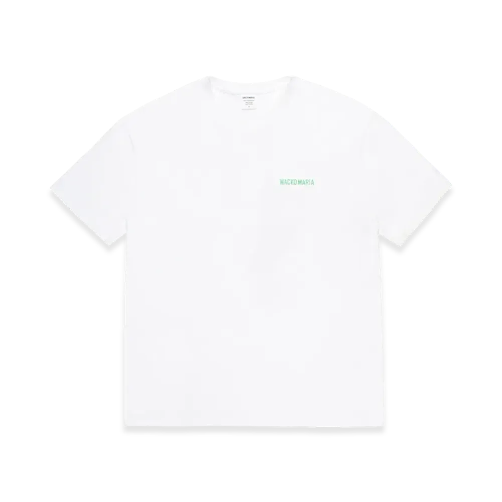 WACKO MARIA Washed Heavy Weight T-Shirt "White/Green"