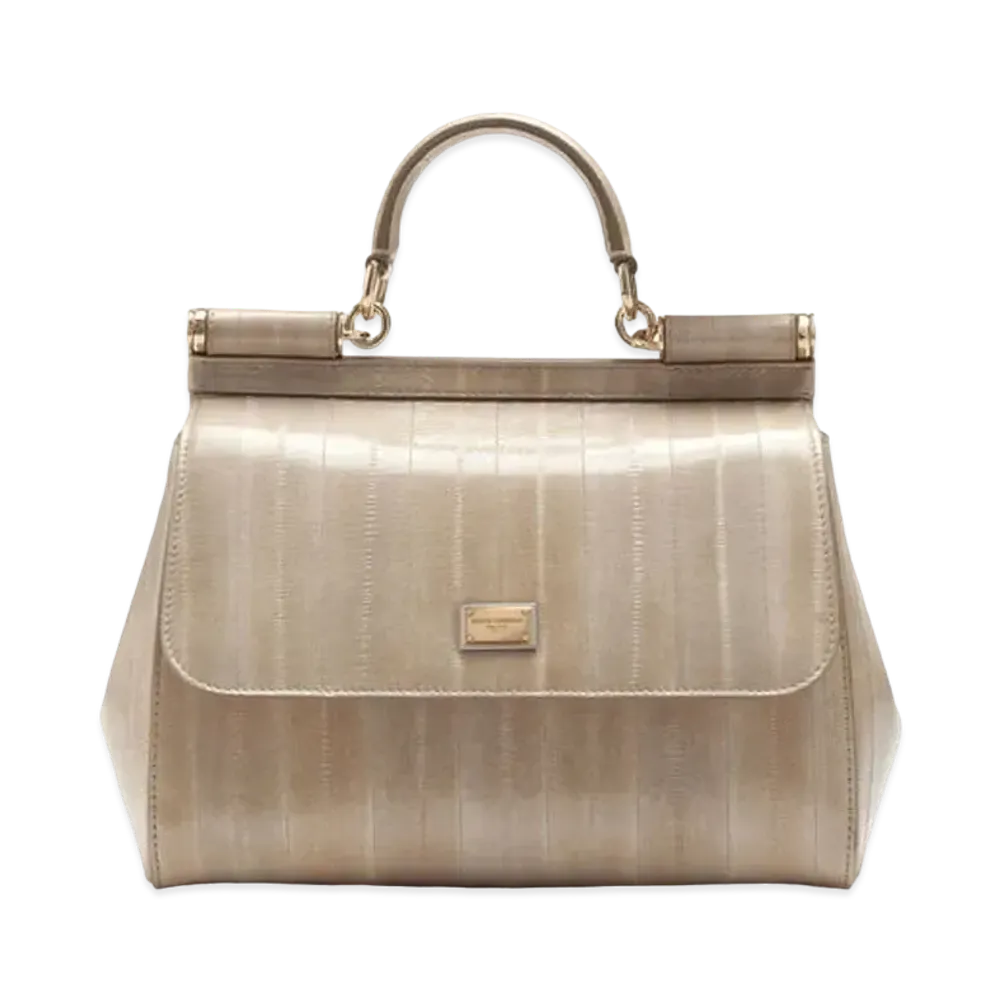 Dolce&Gabbana Sicily Bag Medium Earthekin "Beige"