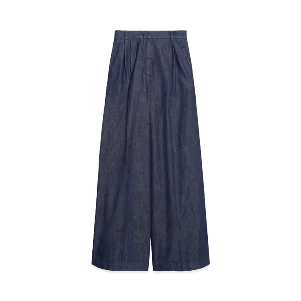 Max Mara Fuchsia Lightweight Denim Pants "Navy"