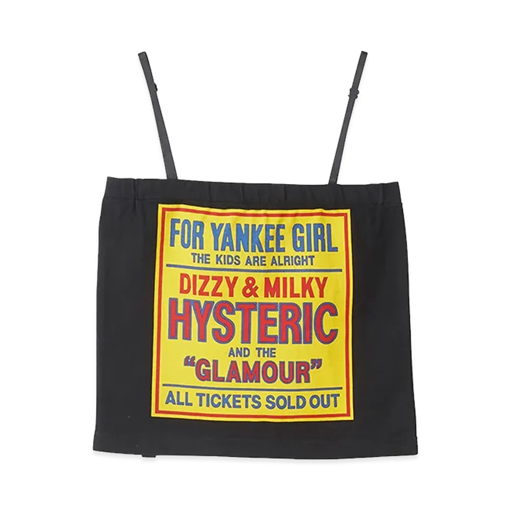HYSTERIC GLAMOUR Women's Dizzy & Milky Camisole "Black"
