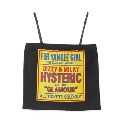 HYSTERIC GLAMOUR Women's Dizzy & Milky Camisole "Black"
