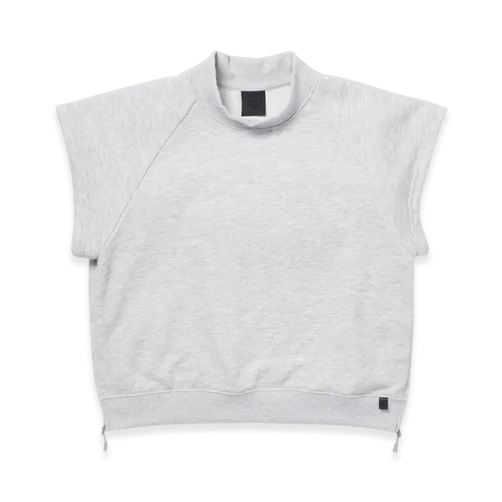 DAIWA PIER39 Women's Tech Sweat Mockneck "Heather Gray"