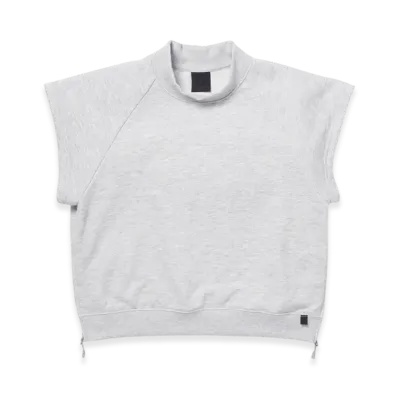DAIWA PIER39 Women's Tech Sweat Mockneck "Heather Gray"