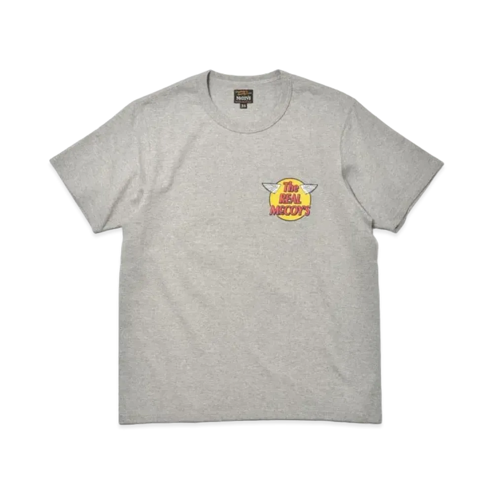 THE REAL McCOY'S Logo Tee S/S "Grey"