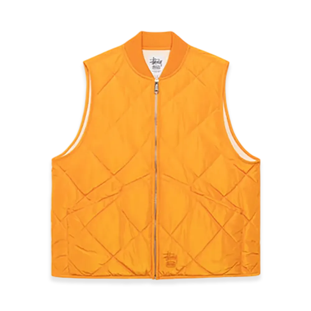 Stussy Thermal Lined Quilted Vest "Orange"